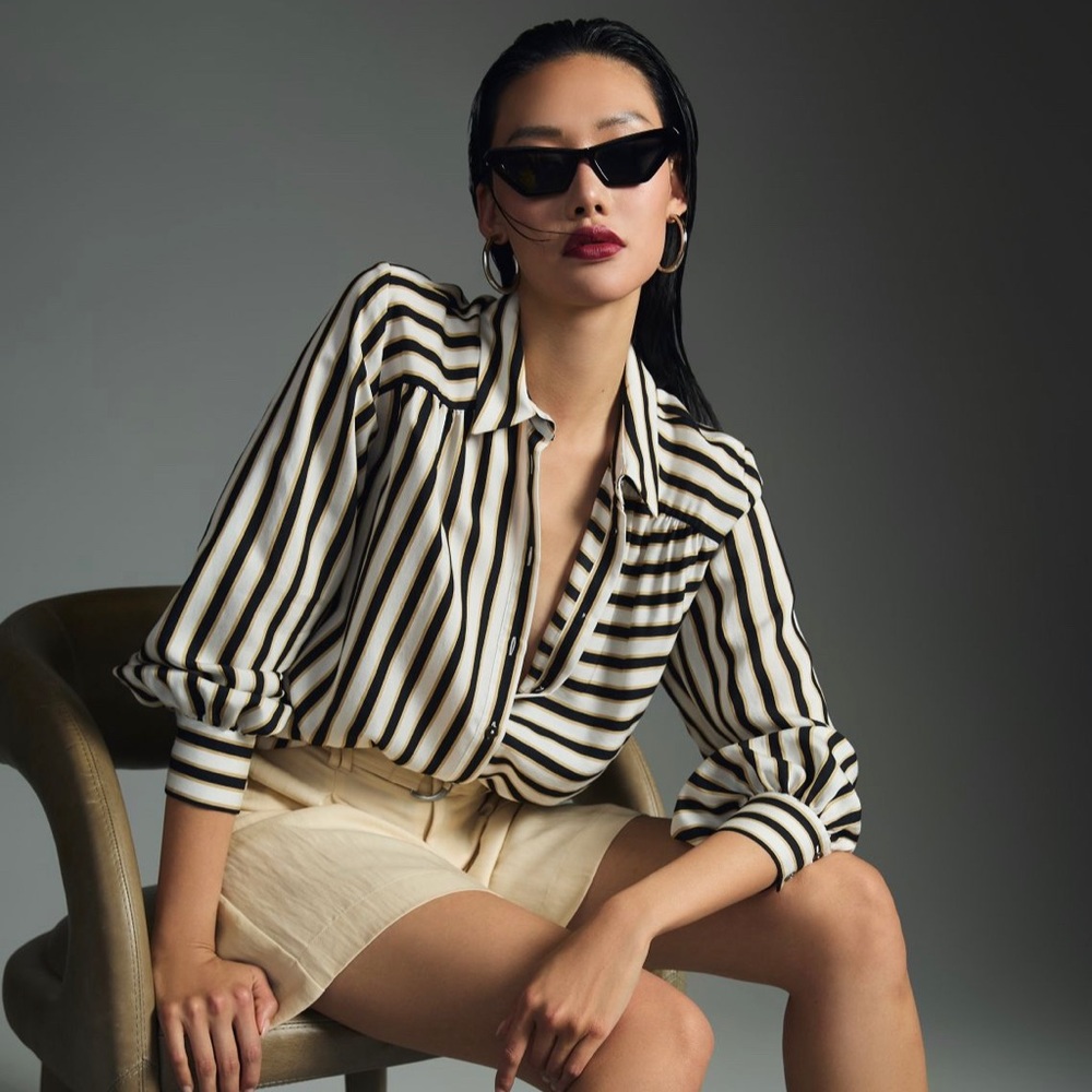 Anthropologie Striped Blouse